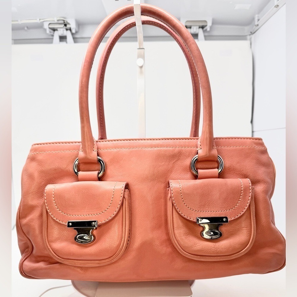 Marc Jacobs Peach Satchel Bag with suede interior - Picture 3 of 16